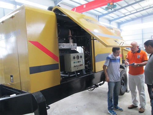 外商考察混凝土泵，成功訂購！